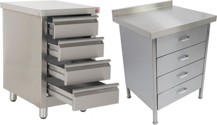 Stainless steel outlet drawer unit